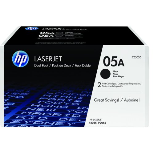 CE505D - HP 05A Black 2-pack LaserJet Toner Cartridge