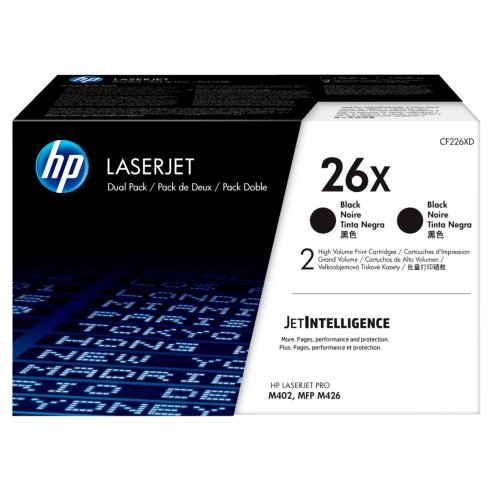 CF226XD - HP 26X 2-pack High Yield Black Original LaserJet Toner Cartridges